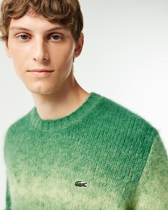 Men's Ombré Effect Alpaca Wool Sweater