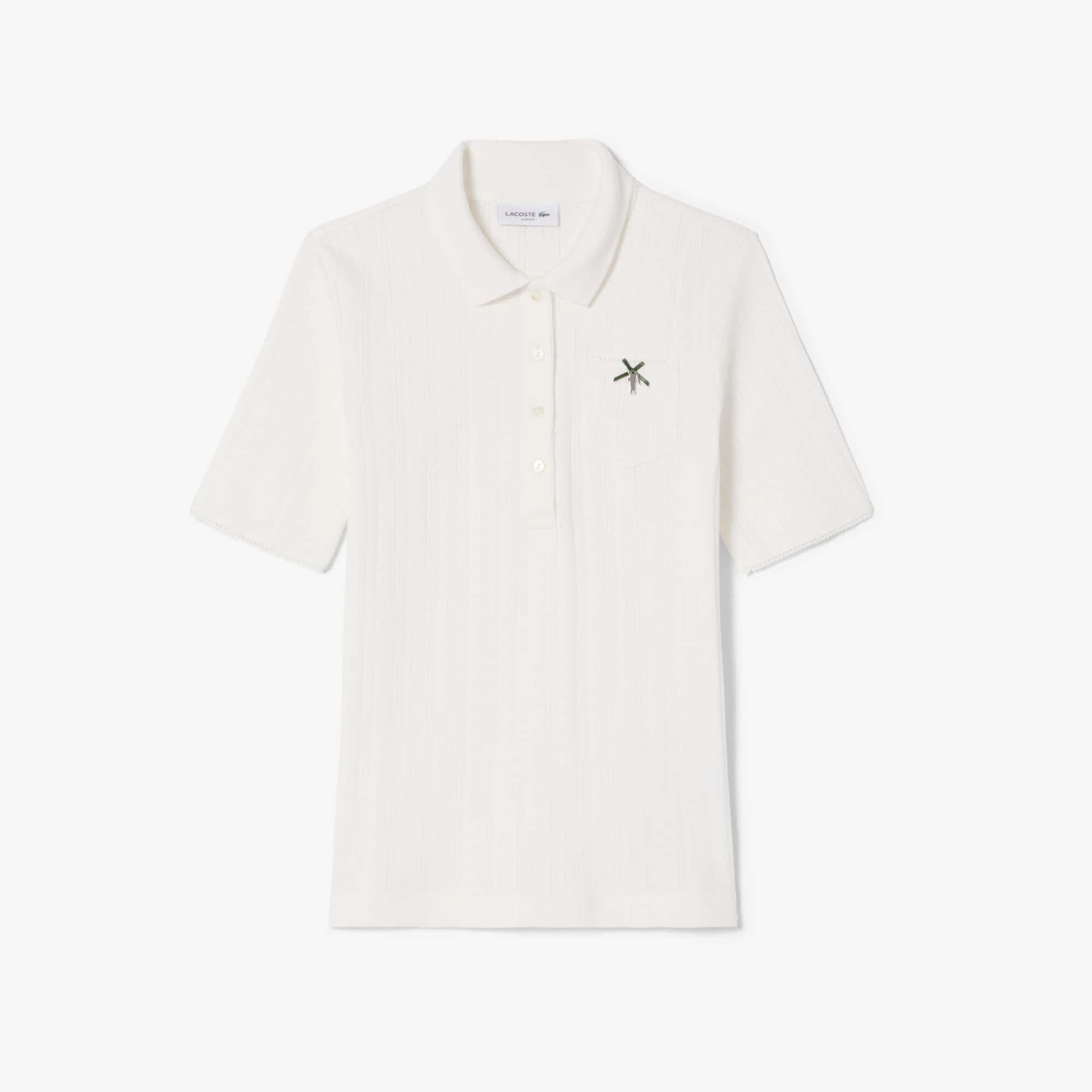 Women's Slim Fit Pointelle Branded L.12.D Polo - Men's Tracksuits