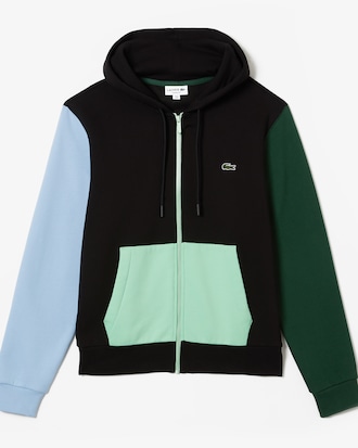 Men's Classic Fit Colorblock Zip-Up Hoodie