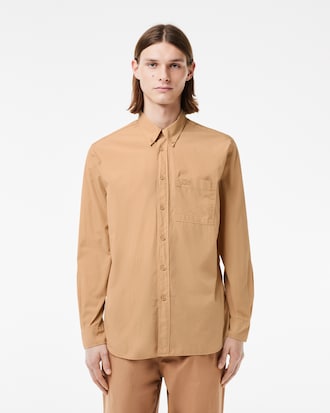 Men's Relaxed Fit Washed Effect Poplin Shirt