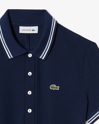 Women's Stretch Polo Collar Skater Dress