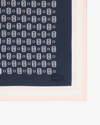 Tennis Print Poplin Scarf