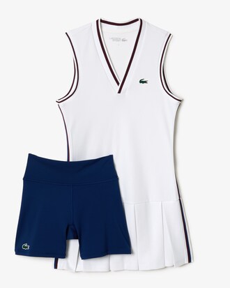 Robe de tennis avec short stretch amovible en piqu&eacute;