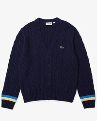 Men's Lacoste Classic Fit Contrast Striped Cardigan