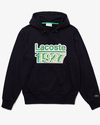 Men's Vintage Printed Hooded Fleece Sweatshirt