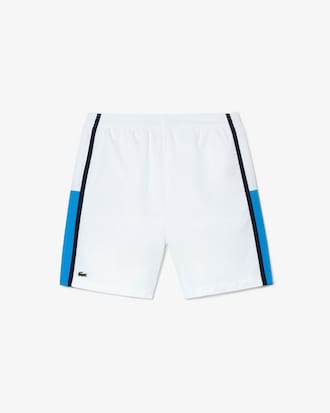 Shorts de tenis ligeros con rayas color block para hombre