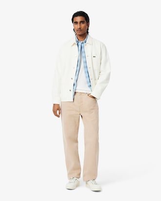 Chemise stretch avec imprimé à carreaux