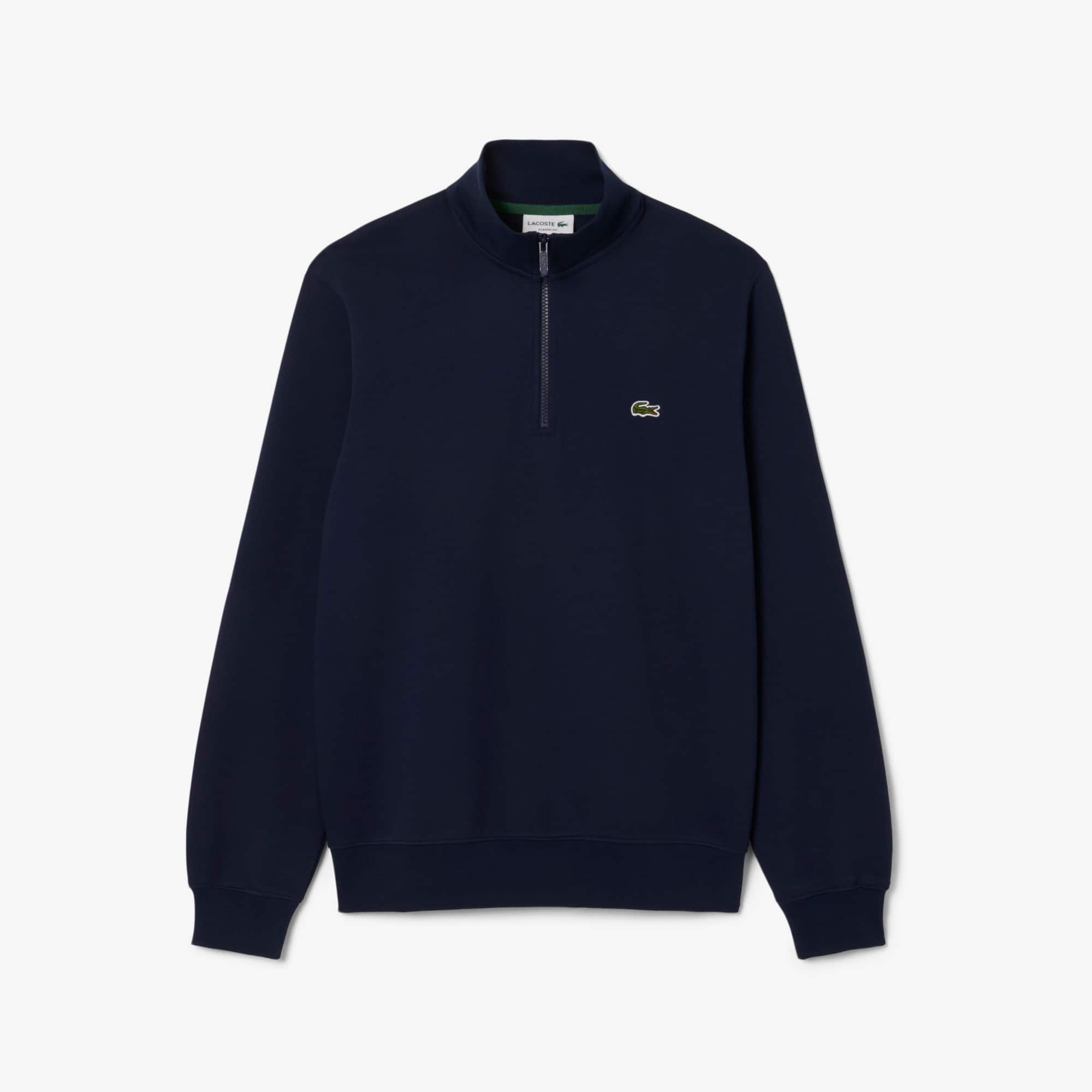 Men's High-Neck Zip-Up Fleece Sweatshirt - Sweaters \u0026 Sweatshirts - New In  2025 | Lacoste