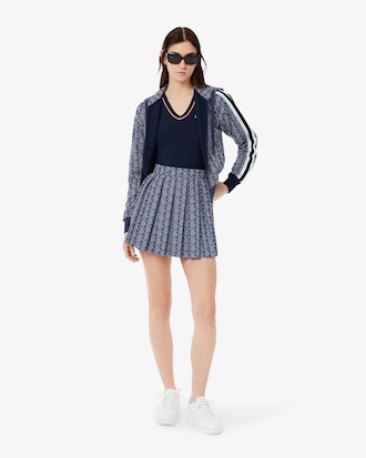 Falda plisada con monograma para mujer