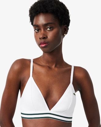 Ribbed Cotton Triangle Bralette