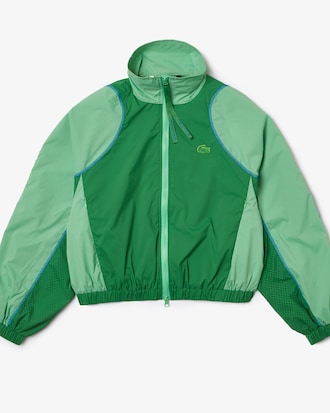 Veste oversize bicolore femme Lacoste en taffetas