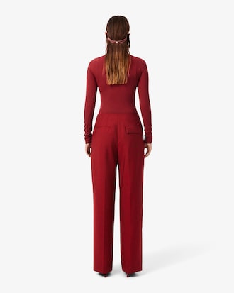 Runway Straight Fit Tailored Wool Pants