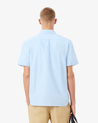 Camisa Oxford De Manga Corta Y Corte Regular Para Hombre