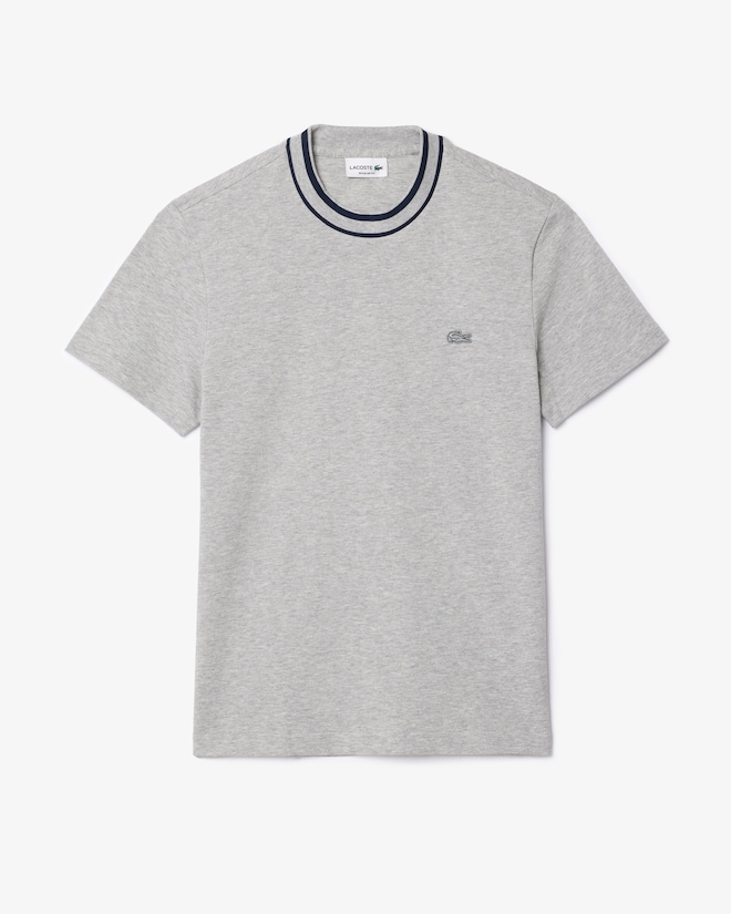 Men's Stretch Piqué Stripe Collar T-Shirt