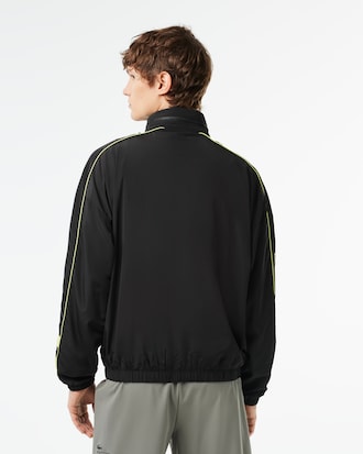 Men's Contrast Details Water-Resistant Zip-Up Jacket