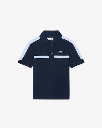Color-Block Petit Piqu&eacute; Polo Shirt