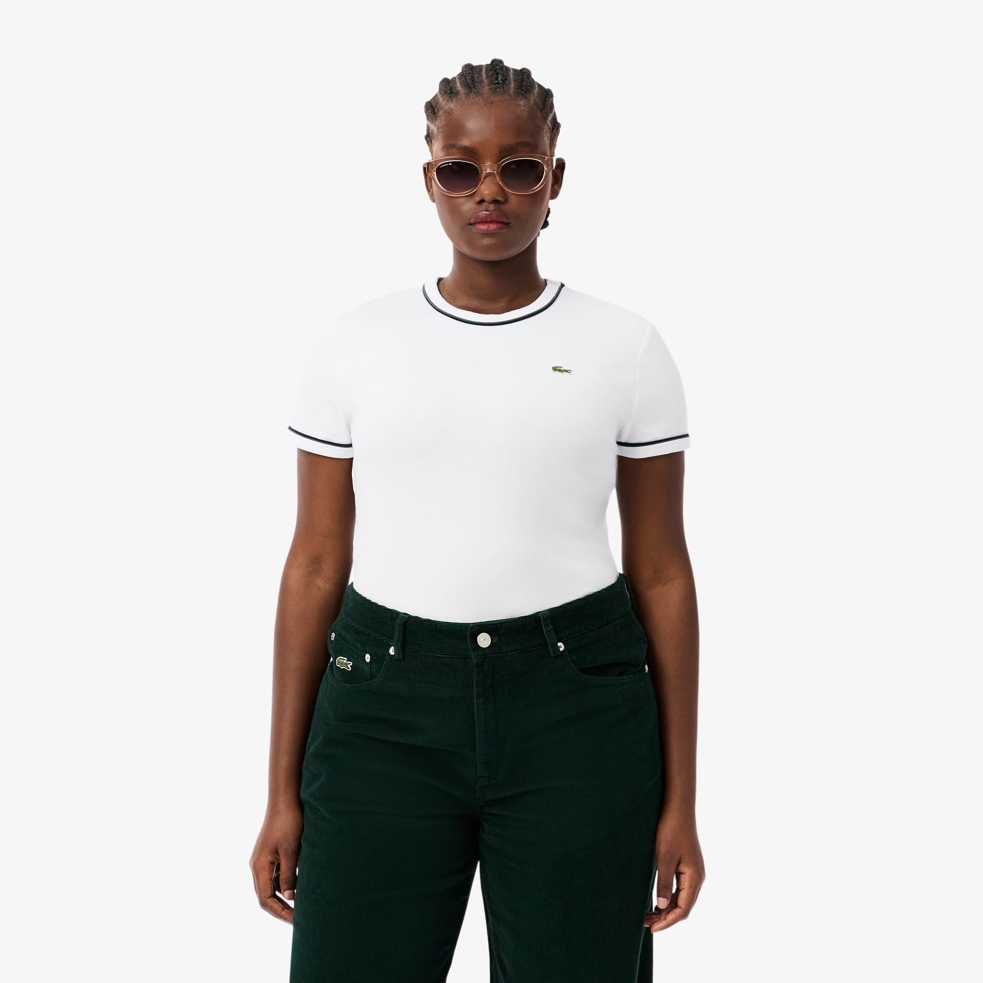 Women's Contrast Trim Jersey T-Shirt - Organic Cotton - New In