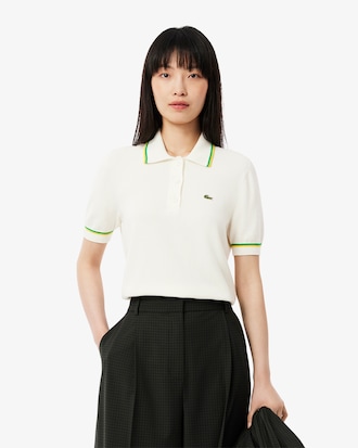 Women's Cropped 3D Seamless Stretch Cotton Polo