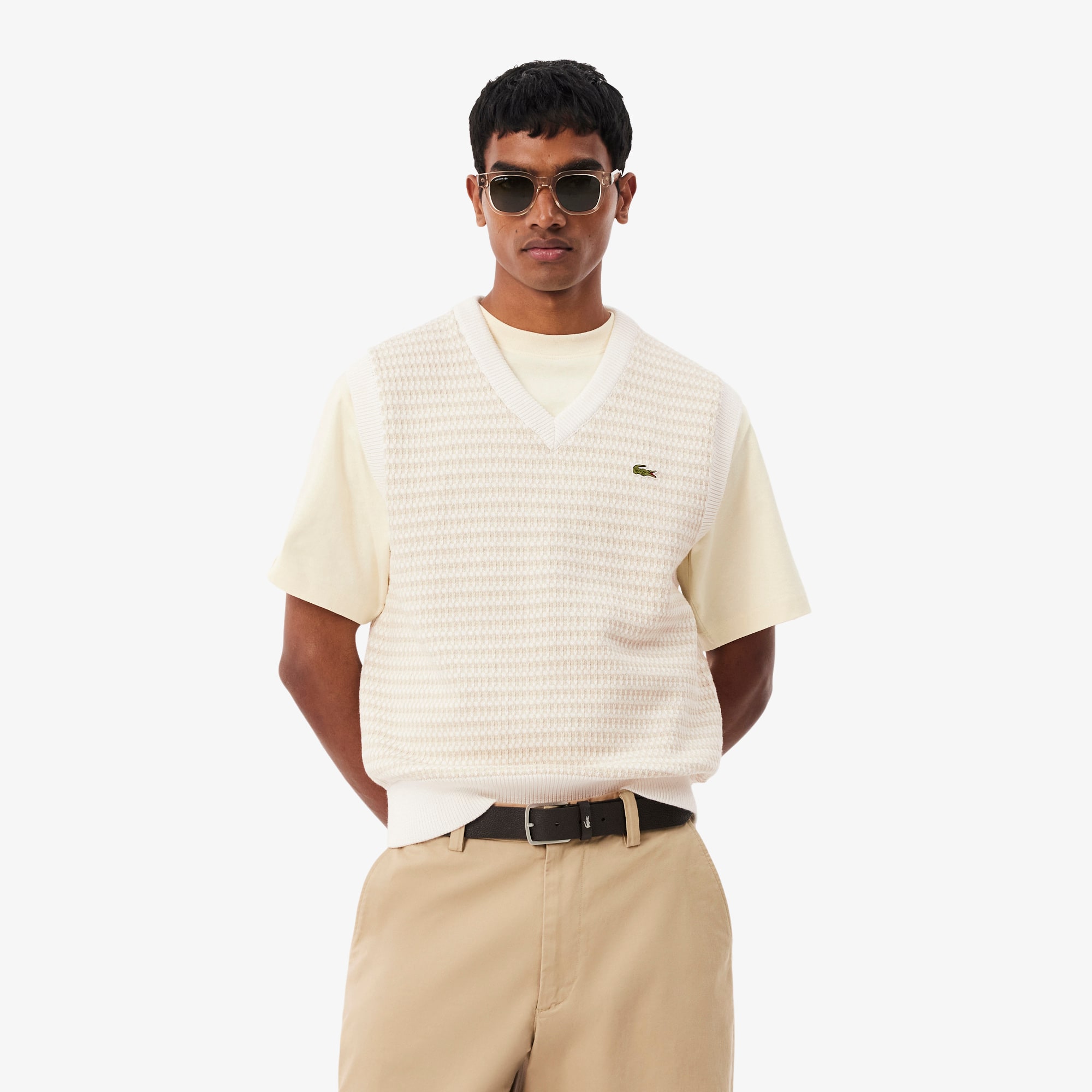 Striped Knit Sweater Vest