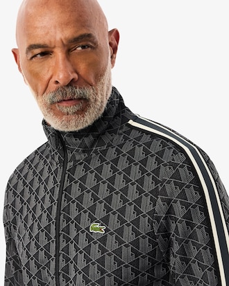 Sweatshirt zippé homme Paris jacquard avec monogramme