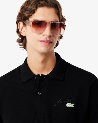 Men's Classic Fit Embroidery Detail Piqué Polo