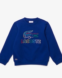 Kids’ Crew Neck Embroidered Cotton Fleece Sweatshirt