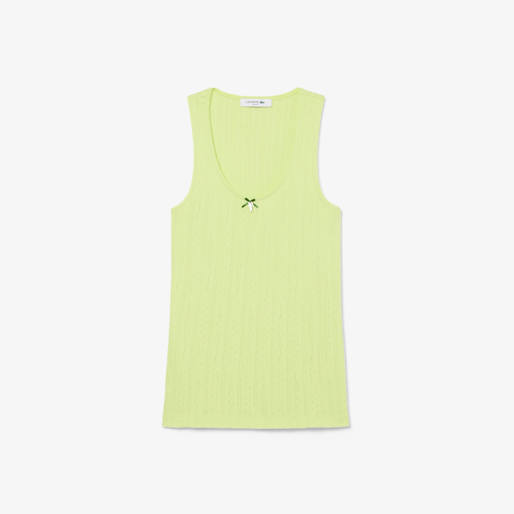 Women's Slim Fit Pointelle Knit Cotton Tank Top