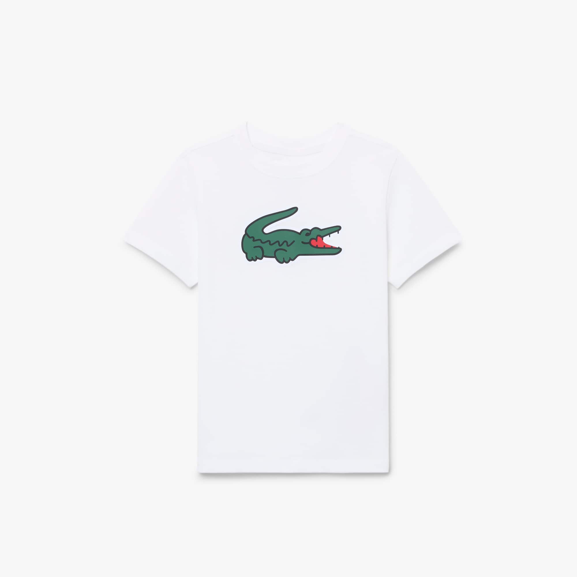 Lacoste Unisex Sport Print Jersey T-shirt - 16 Years In White