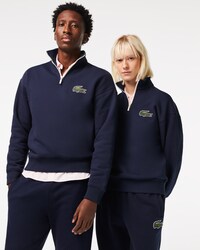 Unisex Loose Fit High-Neck Fleece Sweatshirt