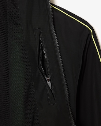 Men's Contrast Details Water-Resistant Zip-Up Jacket