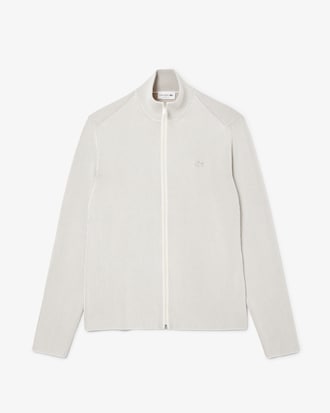 Men's Zip-Up Cotton Rib Sweater
