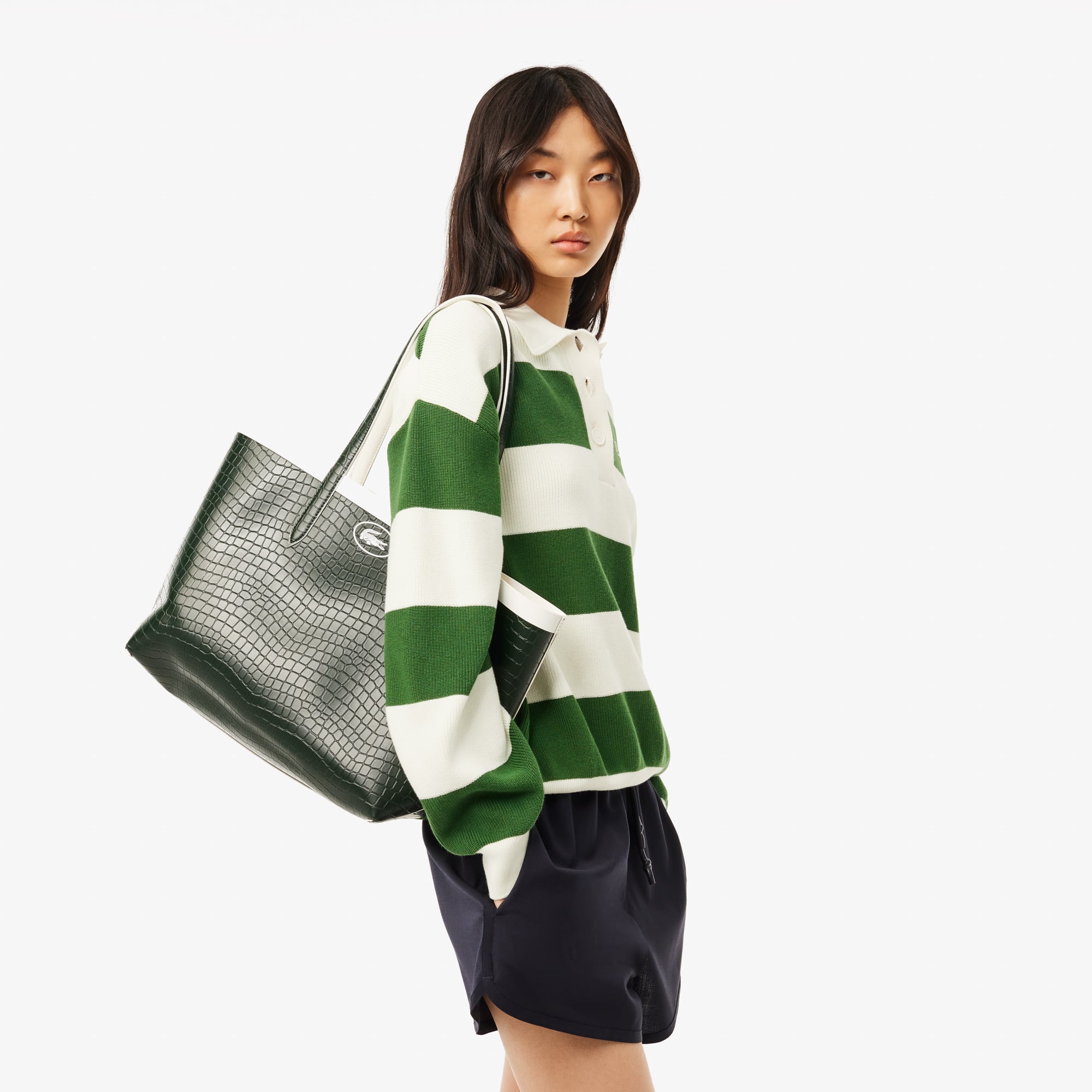 ★LACOSTE★ Women Anna Vertical Medium Shopper Bag NF4282A55 Lacoste Anna Vertical Shopping Tote Bag Review ○ Mompreneur