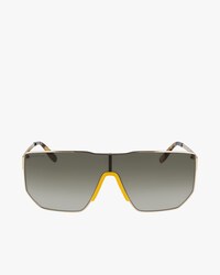 Unisex Shield Metal Urban Corner Sunglasses