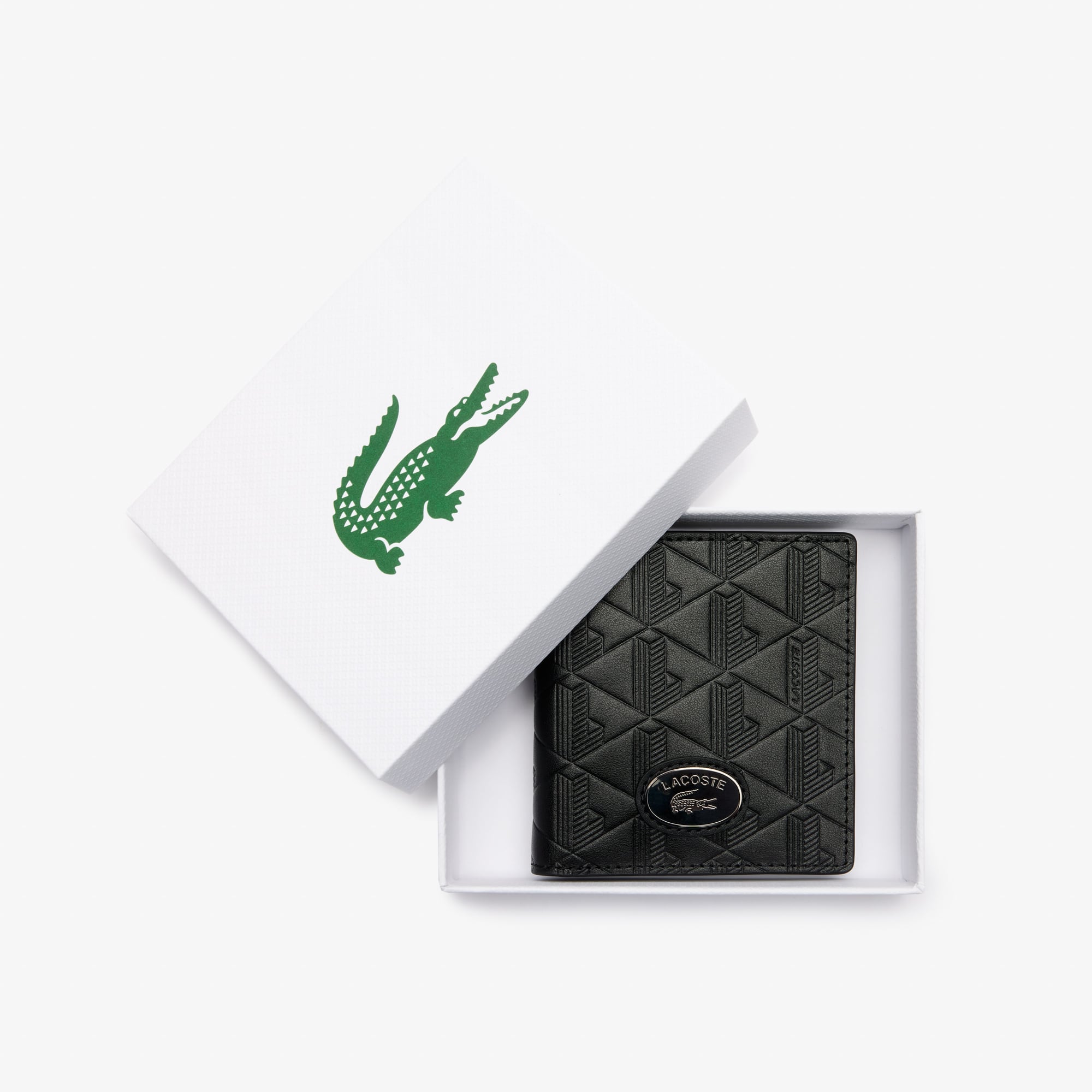 Monogram Compact Leather Billfold - Bags - New In 2026 | Lacoste