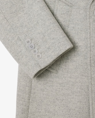 Men's Double-Breasted Chevron Wool Coat