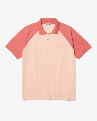 Men&rsquo;s Lacoste Regular Fit Contrast Sleeved Stretch Cotton Polo