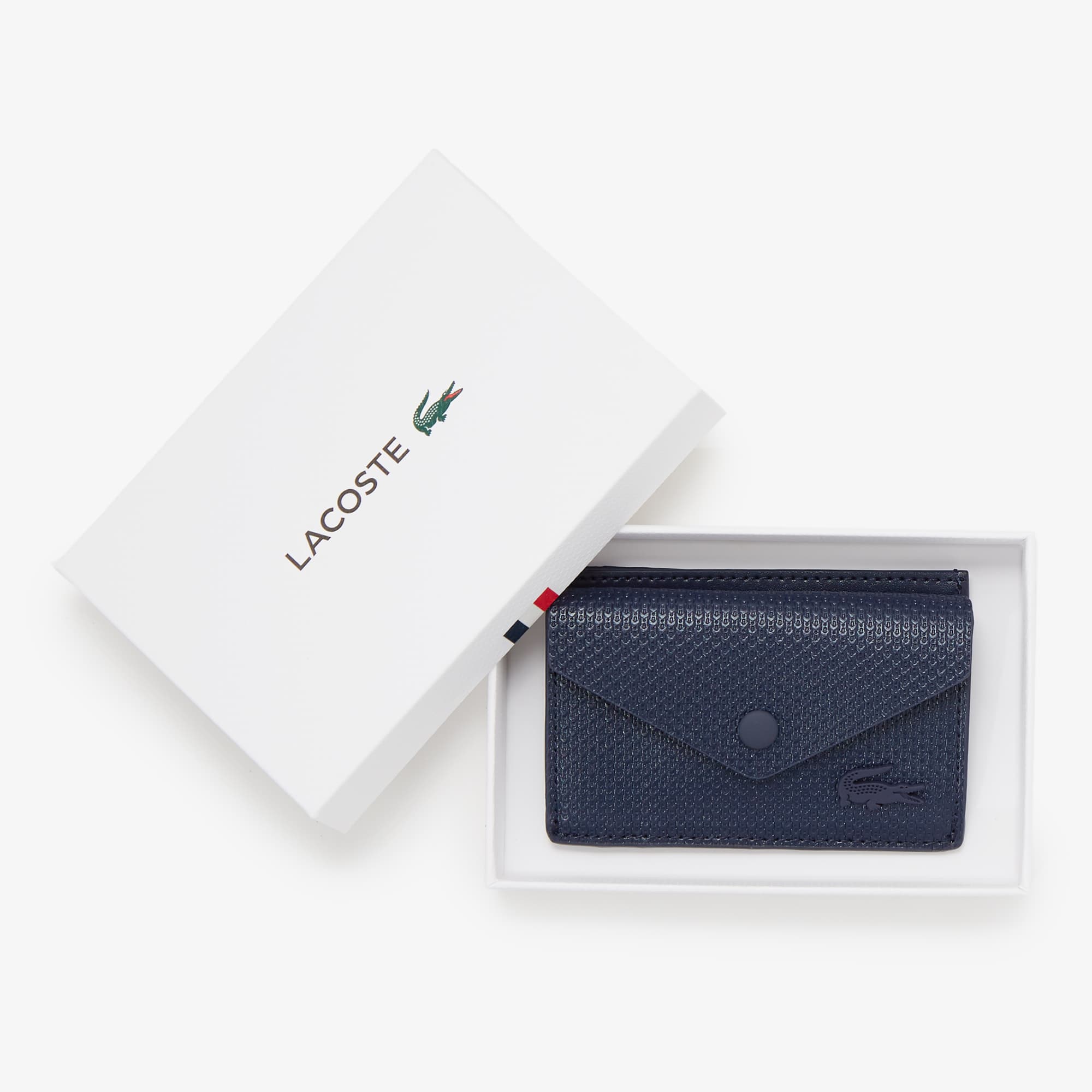 [LACOSTE] Laura Compact Half Wallet BLUE /追跡可 LACOSTE] Laura Compact Half Wallet BLUE /追跡可 Ω 折りたたみ財布