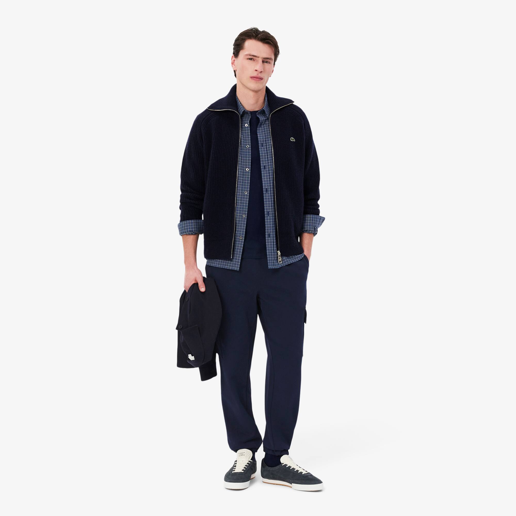 Lacoste Men's Fleece Cargo Sweatpants - M - 4 In Yellow