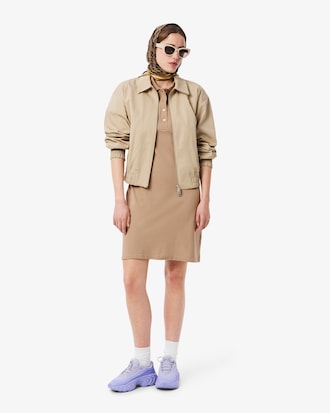 Women's Slim Fit Stretch Mini Piqué Polo Dress