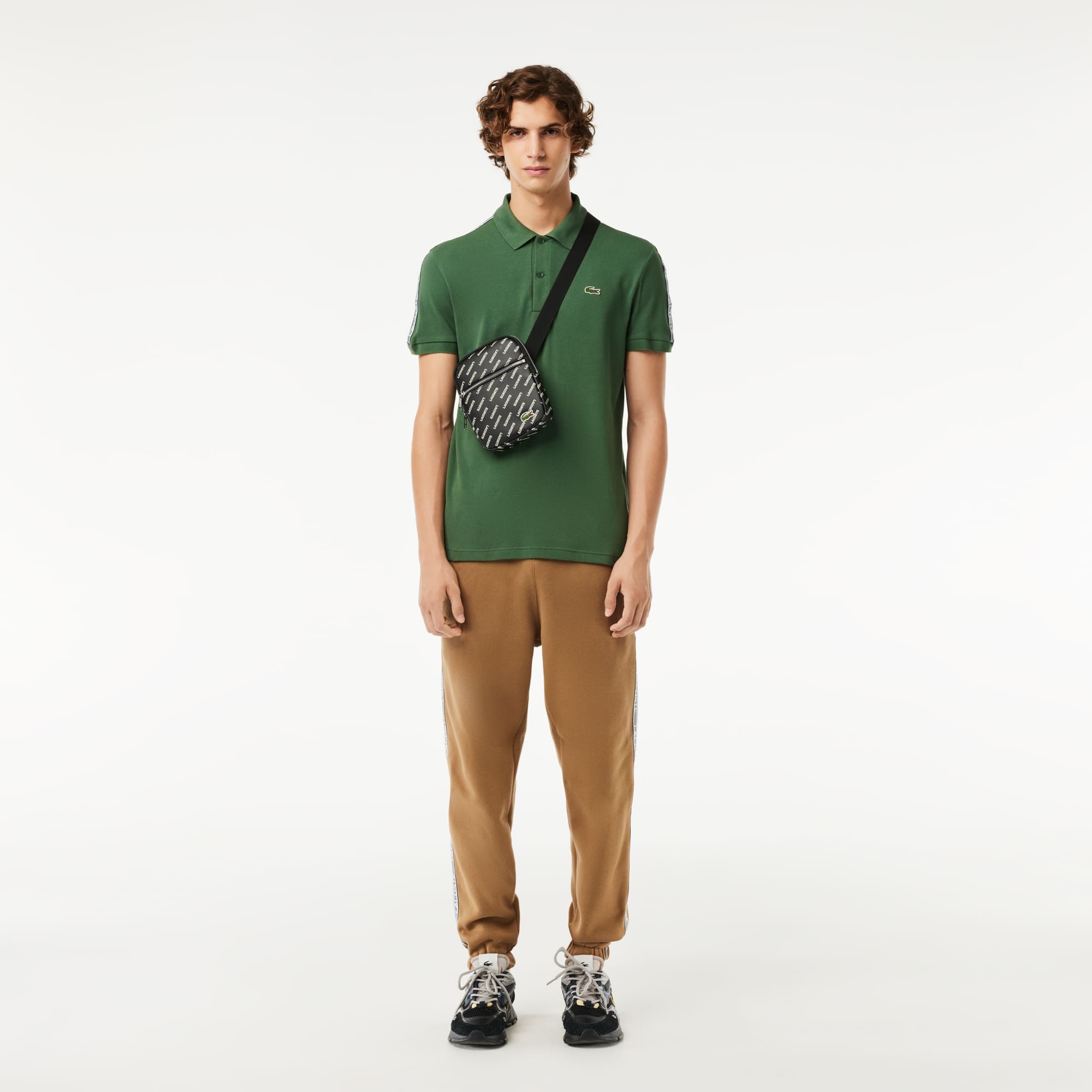 Lacoste ロコハッチストライフショツ FF02260 IRB Men's Regular Hawaii Fit UV Protect Golf Shirt - Button Down