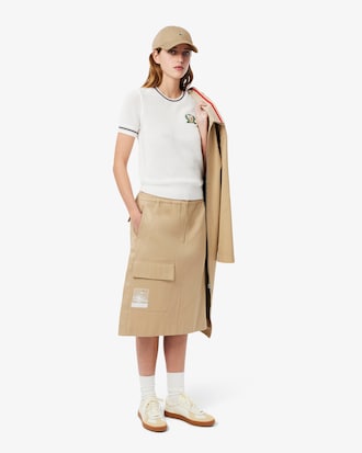Casquette unisexe unie Lacoste en twill de coton biologique