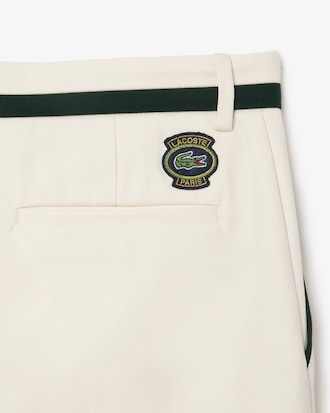 Men's Straight Fit Badge Detail Suit Pants