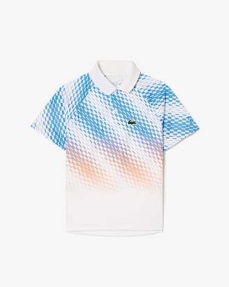 Polo imprim&eacute; gar&ccedil;on Lacoste Tennis x Novak Djokovic