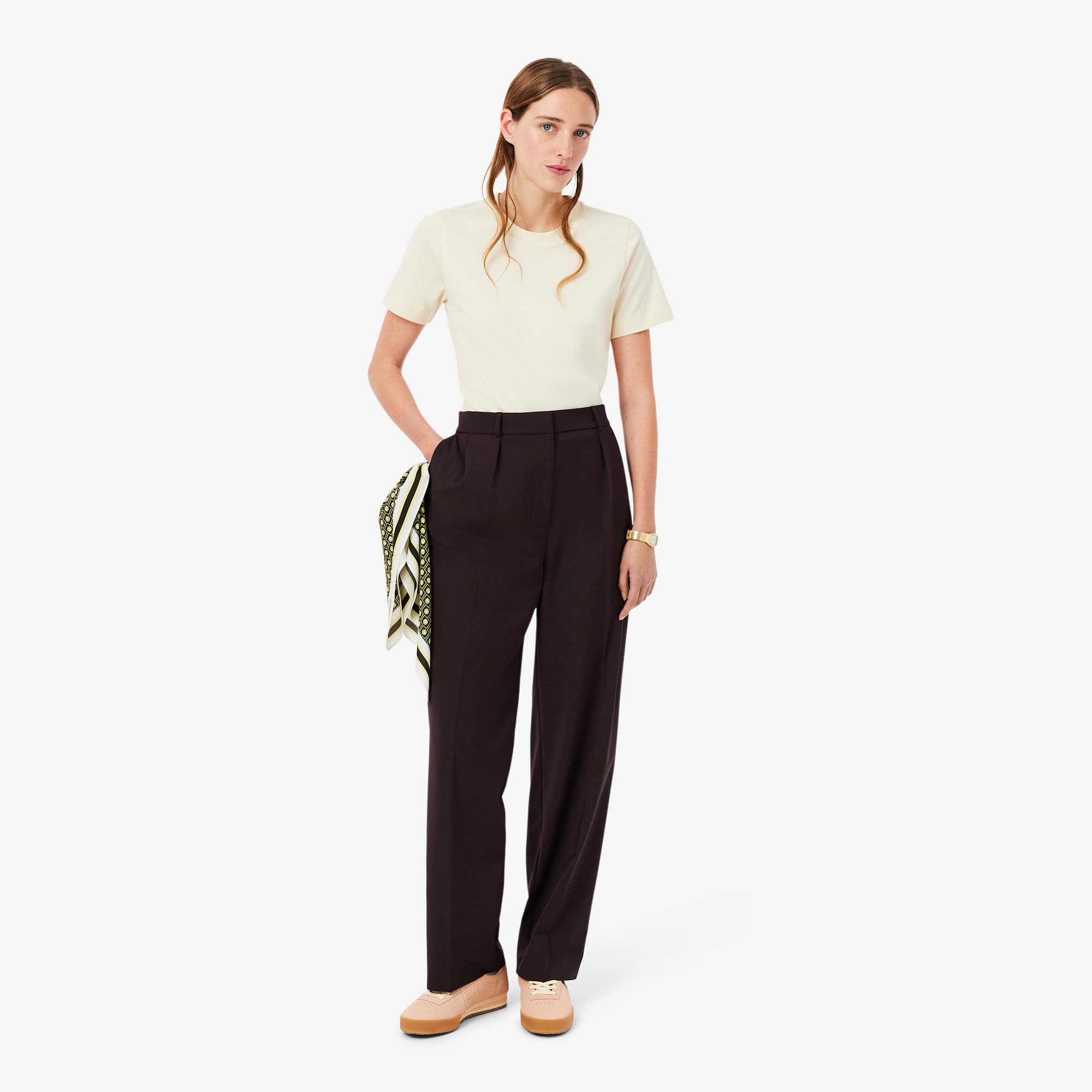 Lacoste Oversized Wool Blend Pants