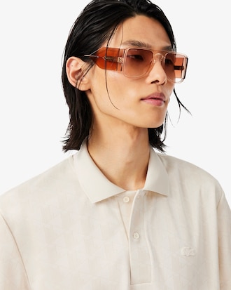 Polo de Jacquard de Corte Cl&aacute;sico con Monogram