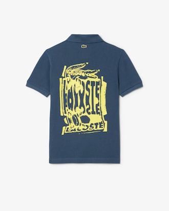 Print Petit Piqu&eacute; Polo Shirt