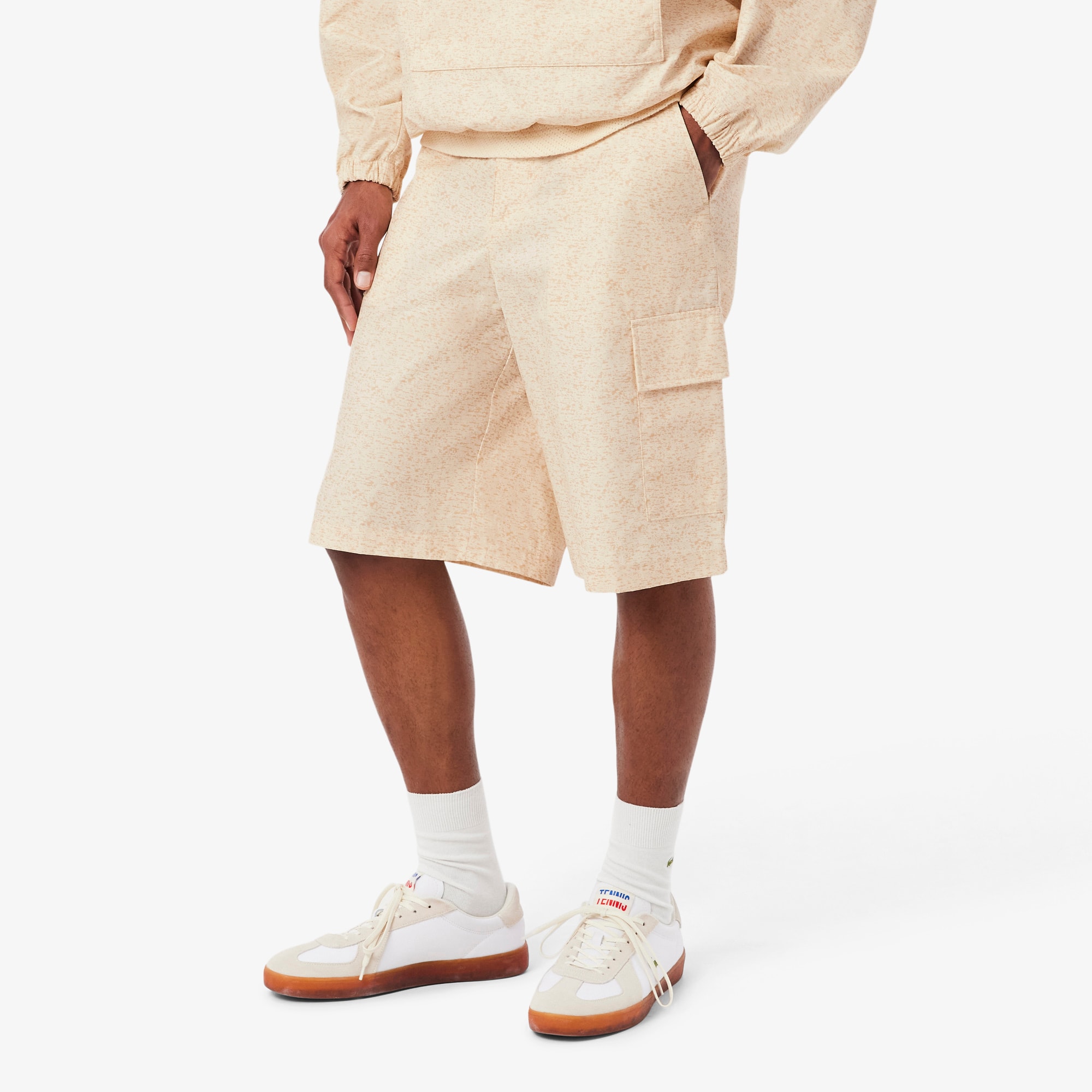 Straight Fit Printed Bermuda Cargo Shorts