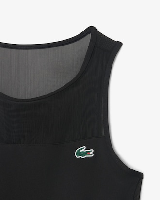Vestido de Tenis El&aacute;stico Plisado en Dos Tejidos