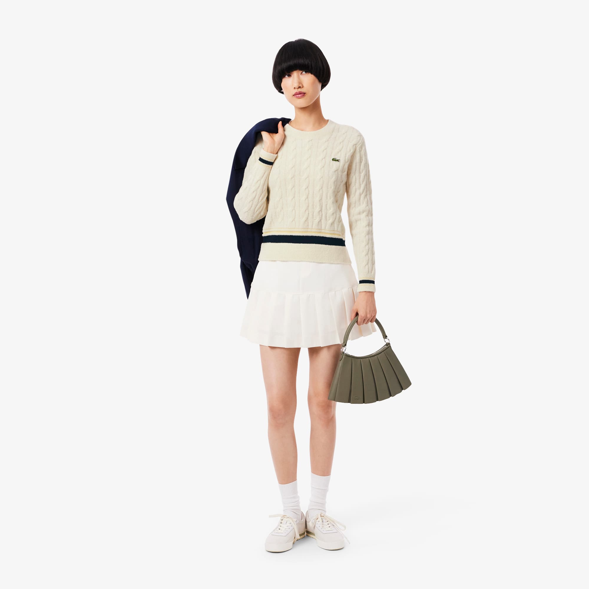 Women's Cable Knit Wool Sweater - Sweaters & Sweatshirts - New In