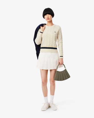 Women's Cable Knit Wool Sweater